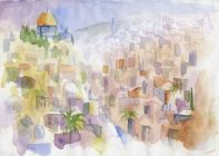 Izrael V, 2008, akvarel, 17 × 24 cm